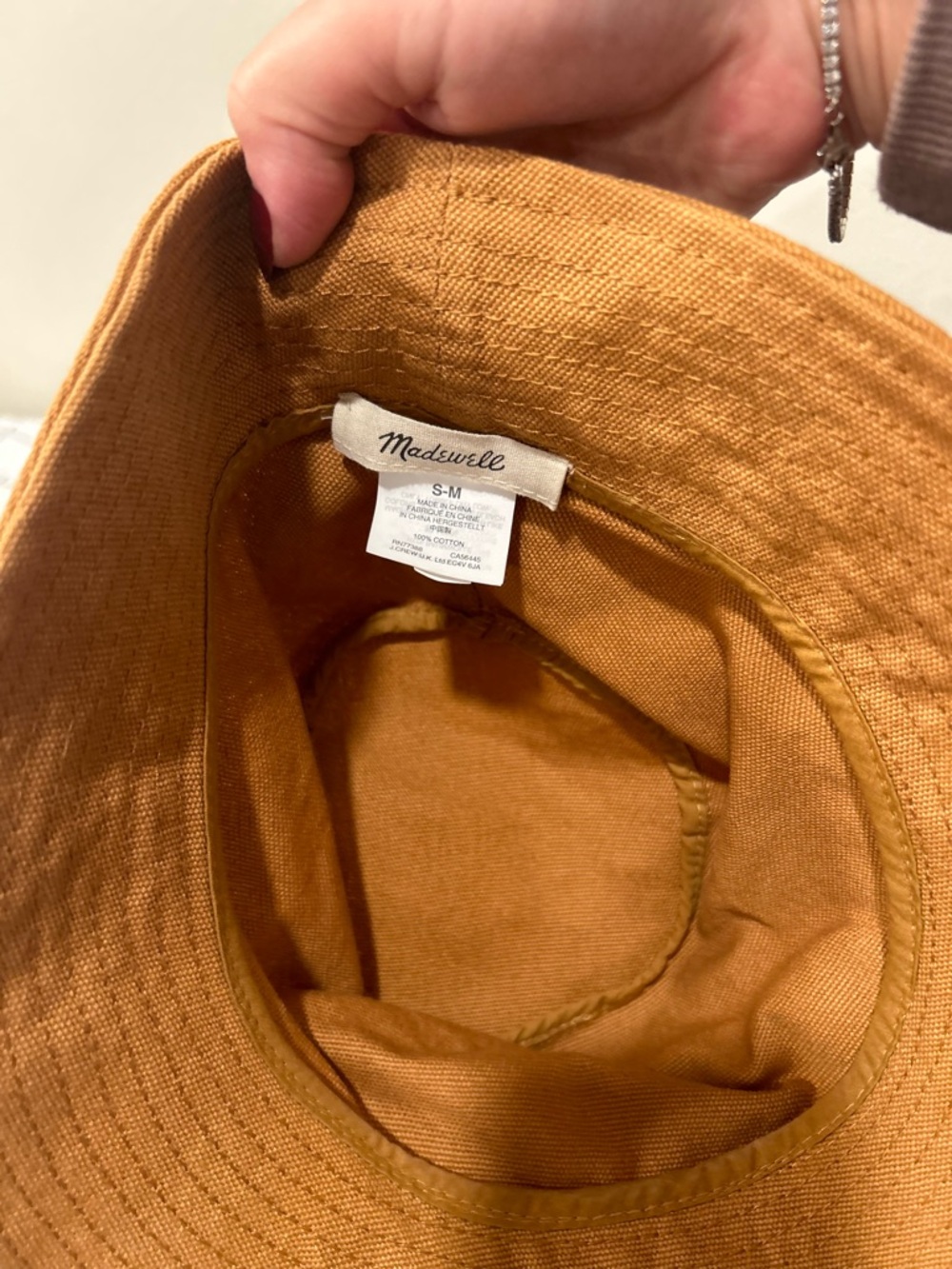 Madewell Mustard Cotton Bucket Hat - Picture 3 of 3